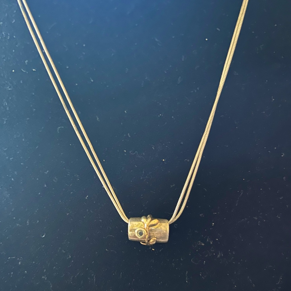 Sterling Silver & 18k gold Double tiered necklace